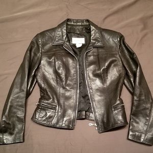 Henri Bendel black leather jacket